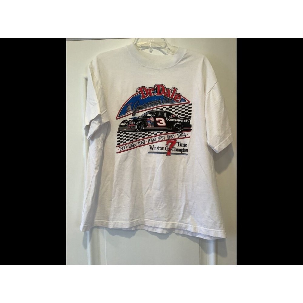 Vintage Dale Earnhardt Dr Dale T-Shirt Nascar 100% Cotton See Measurements
